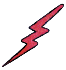 David Wojnarowicz doodle of red lightening bolt
