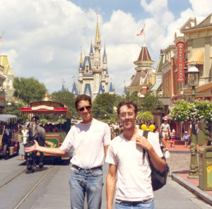 Tom Rauffenbart and David Wojnarowicz in Disneyland