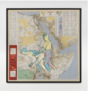 Untitled (Falling Man and Map of USA) 1982