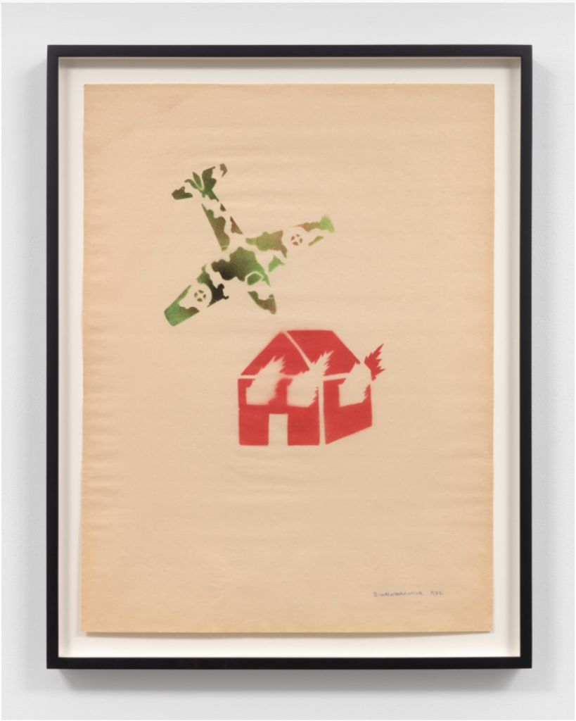 Untitled (Burning House with Camouflage Plane) 1982