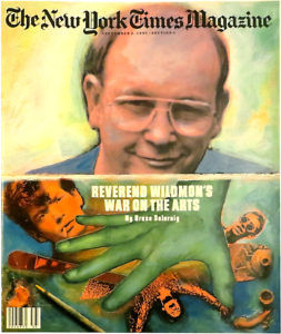 New York Times Magazine cover "Reverend Wildmon War on the NEA," September 2, 1990