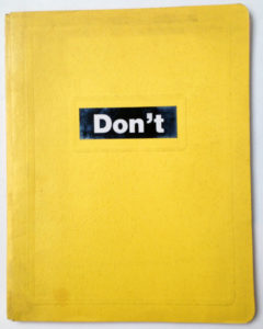 "Don't" script by Jim (Anado) McLauchlin, 1977