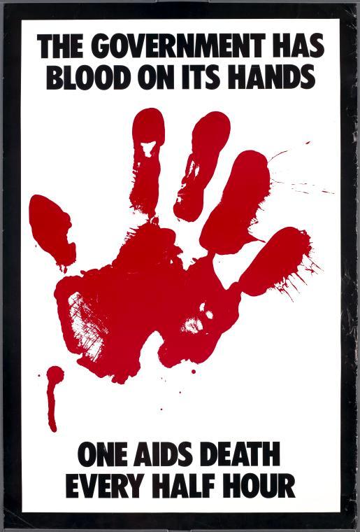 Gran Fury, The Government has Blood on its Hands, Offset-print, 1988