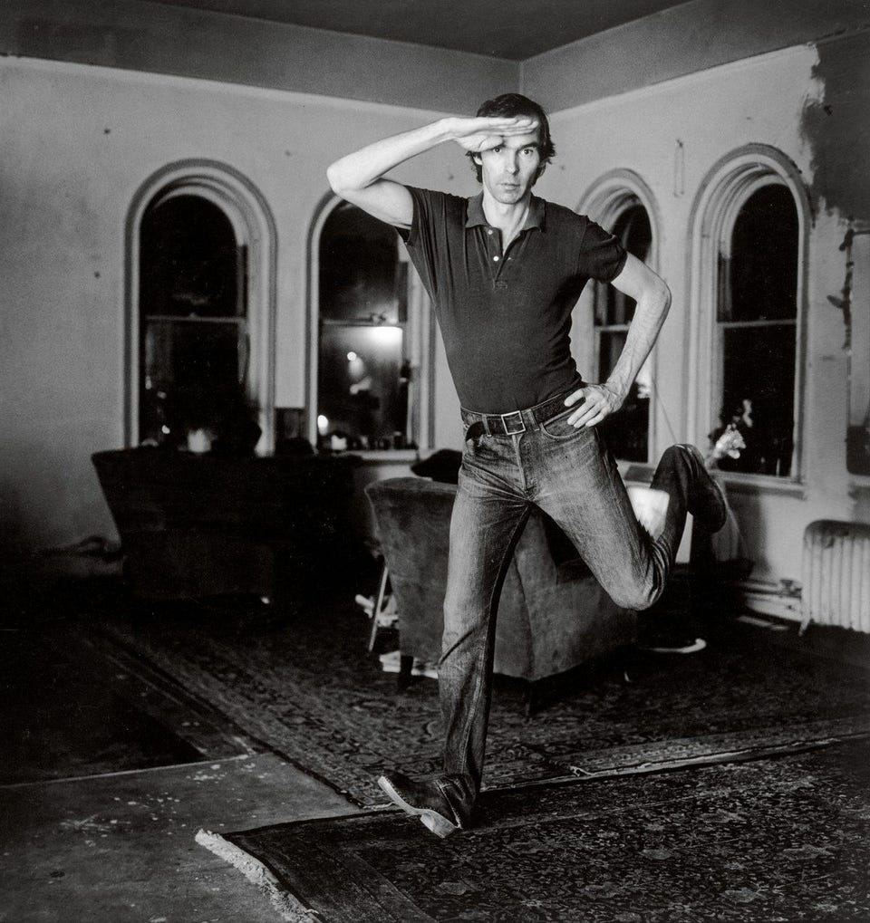 Peter Hujar, Self-Portrait Jumping (1), 1974.  Silver gelatin print. © 2022 The Peter Hujar Archive / Artists Rights Society (ARS), New York
