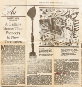 “A Gallery Scene That Pioneers in New Territories,” by Grace Glueck, published June 26, 1983.