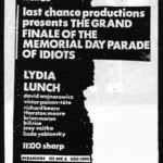 last chance production's The Grand Finale of the Memorial Day Parade of Idiots Pyramid Club flyer