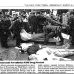New York Times article on first ACT UP demonstration, March 24, 1987