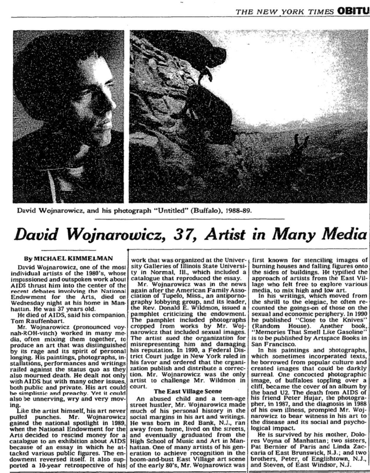 New York Times obituary, July 1992