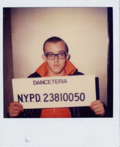 Keith Haring mugshot from Danceteria bust, 1980 (Photographer unknown).