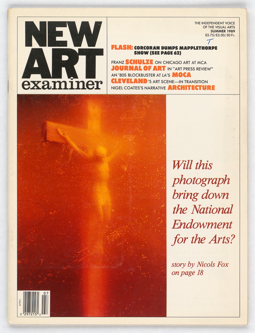 Summer 1989 issue of New Art Examiner magazine with feature story on Andres Serrano controversy