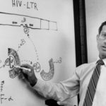 Dr. Anthony Fauci, director of the National Institute of Allergy and Infectious Diseases, talks to his team about HIV/AIDS, 1990