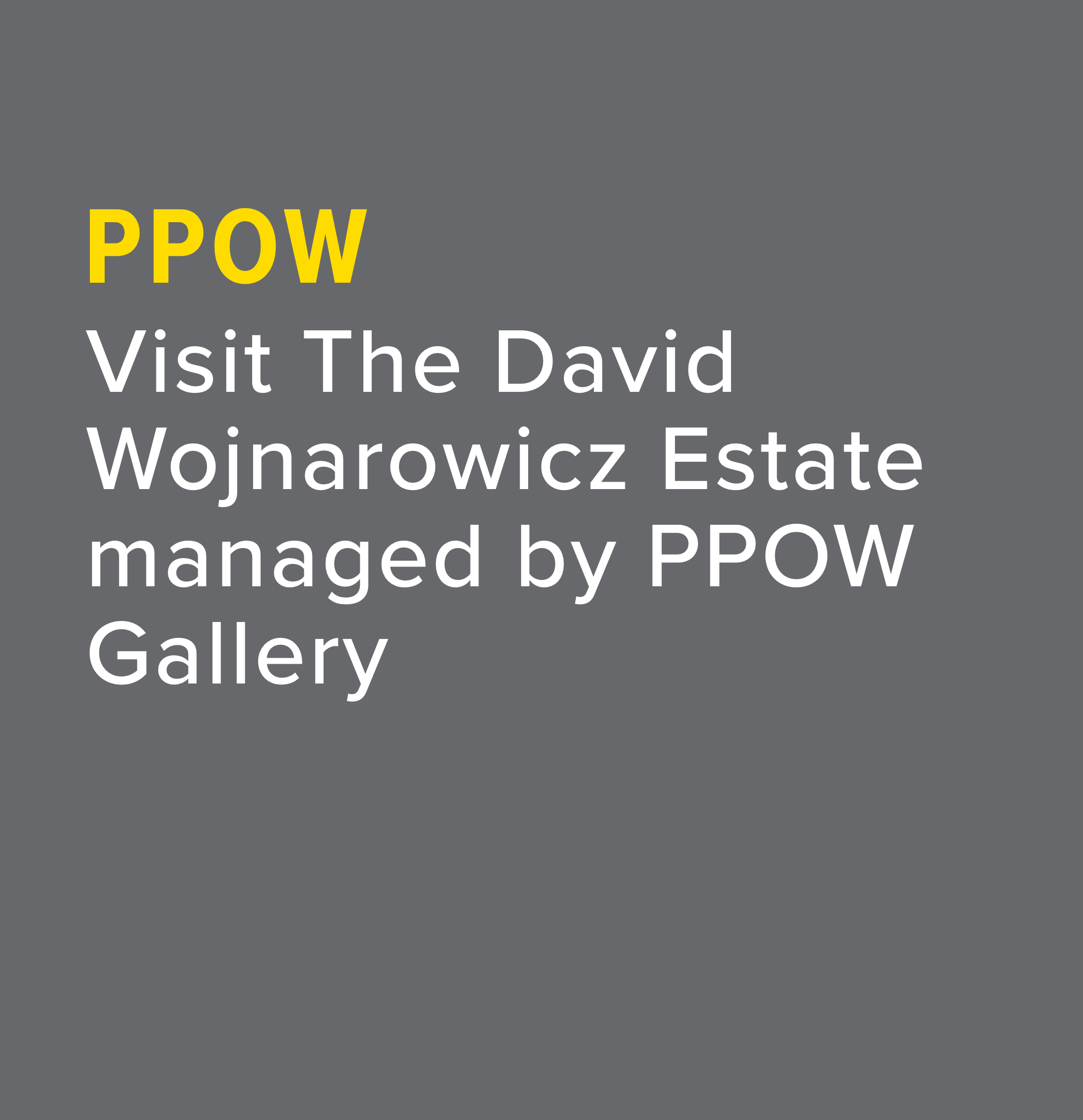 Visit The David Wojnarowicz Estate managed by PPOW Gallery