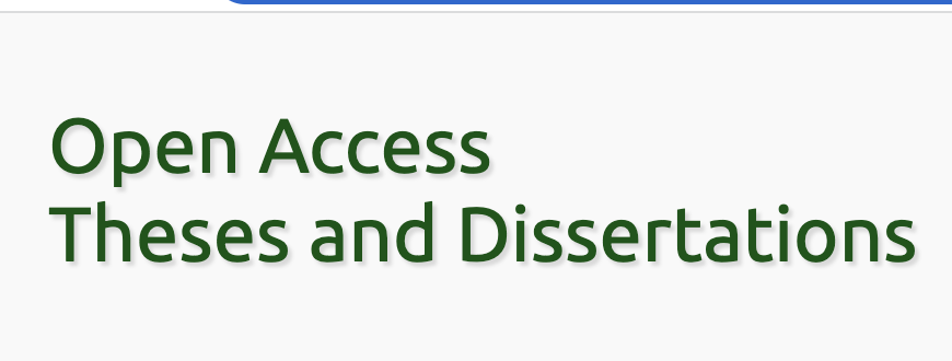 open access theses and dissertations logo