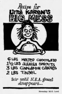 M.G. Lord, editorial cartoon, Newsday, July 29, 1990